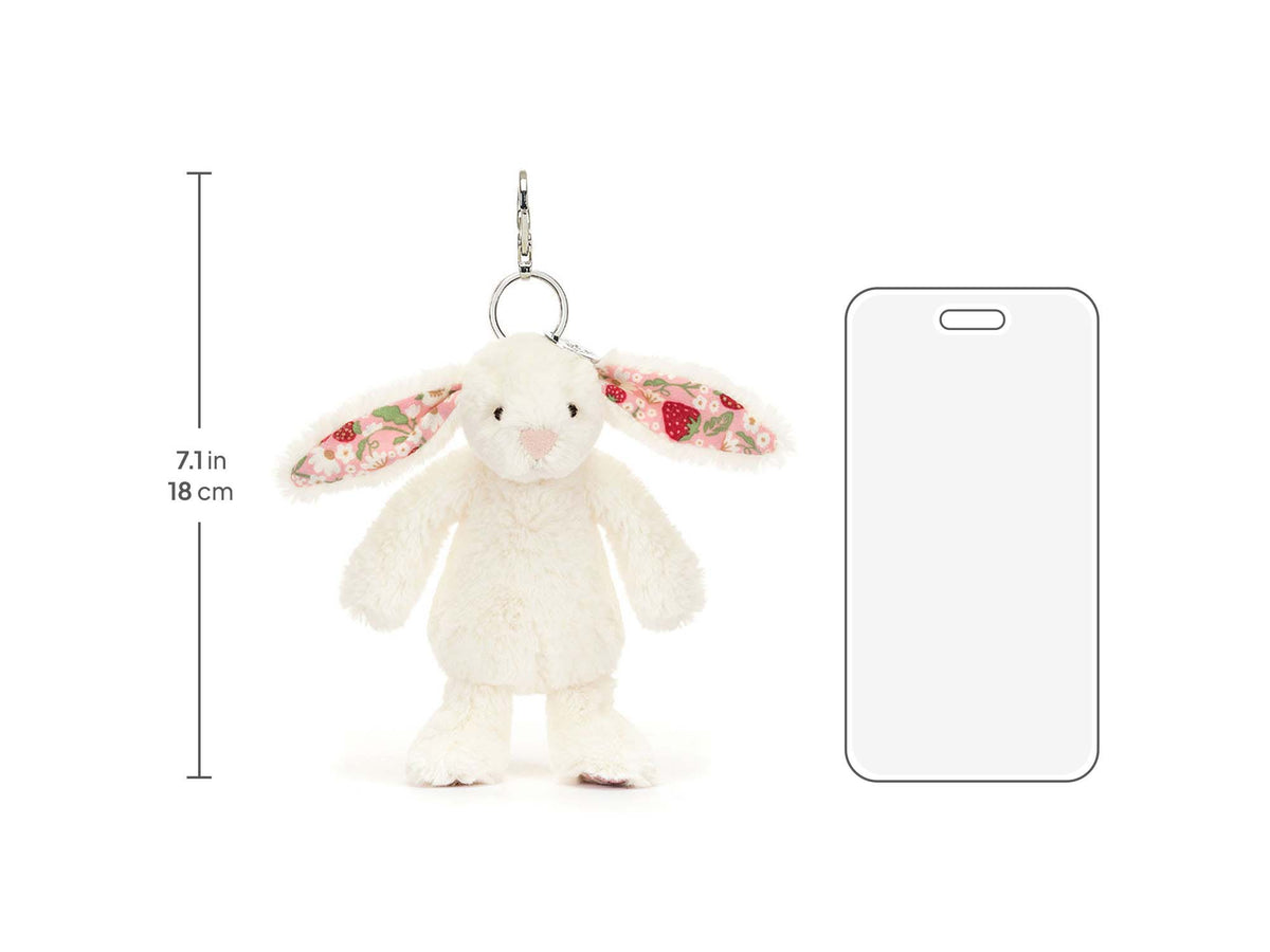 Blossom Cream Bunny 'Berry' Bag Charm