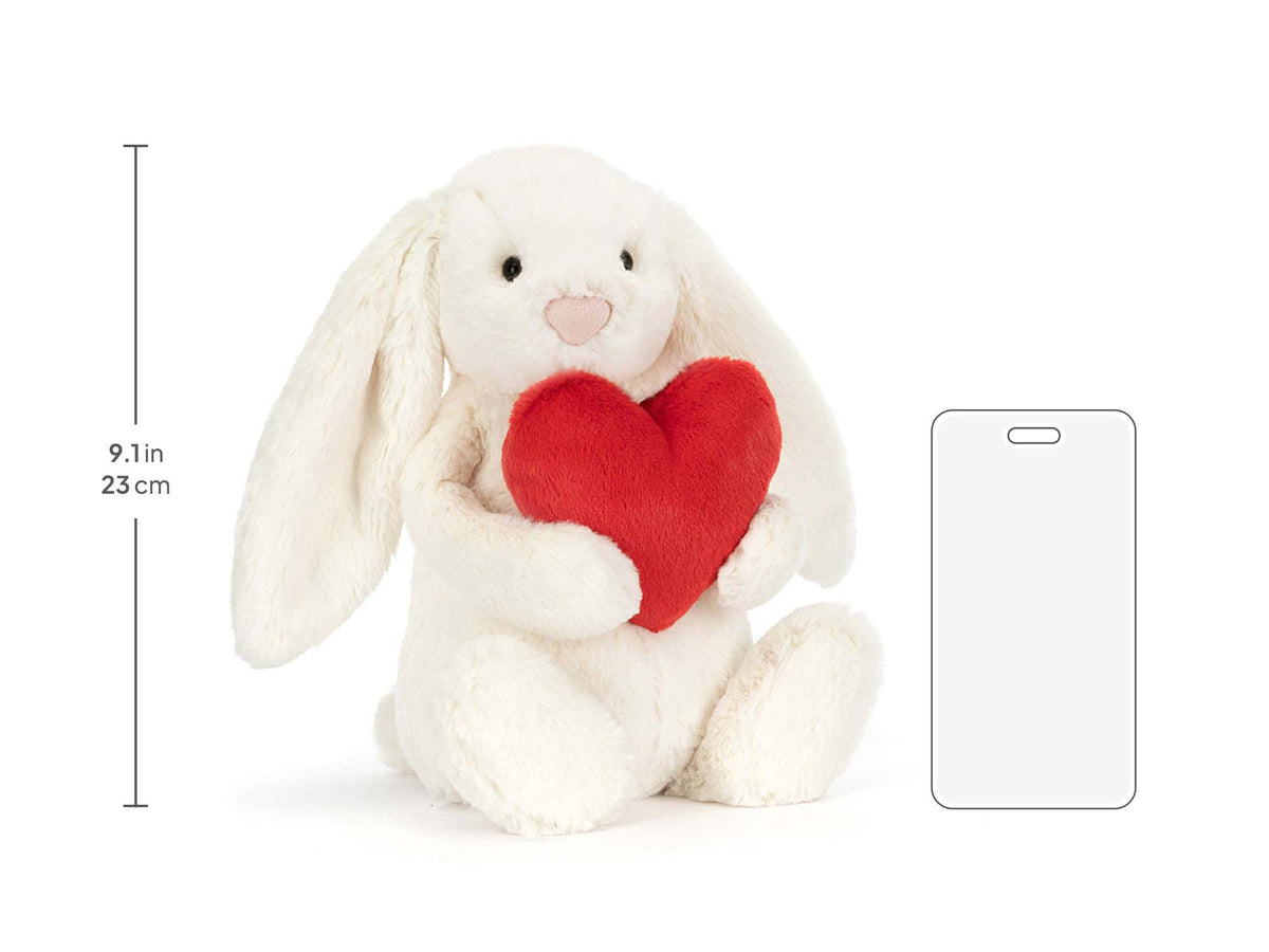 Bashful Red Love Heart Bunny