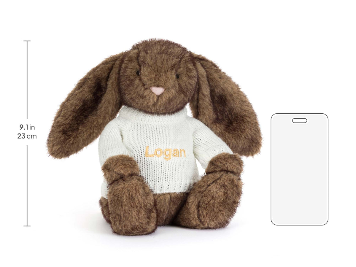 Hoppleston Luxe Bunny with Personalized Cream Jumper
