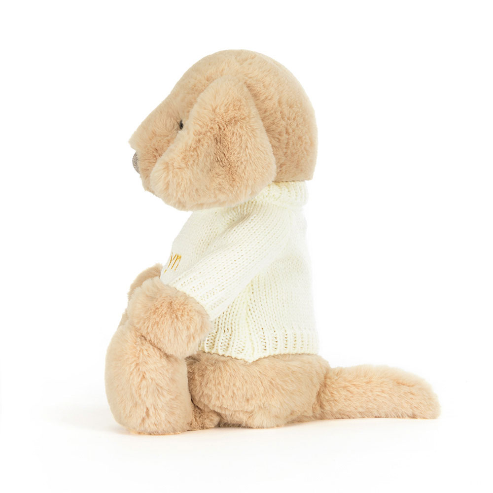 Bashful Luxe Puppy Orlando with Personalized Cream Jumper