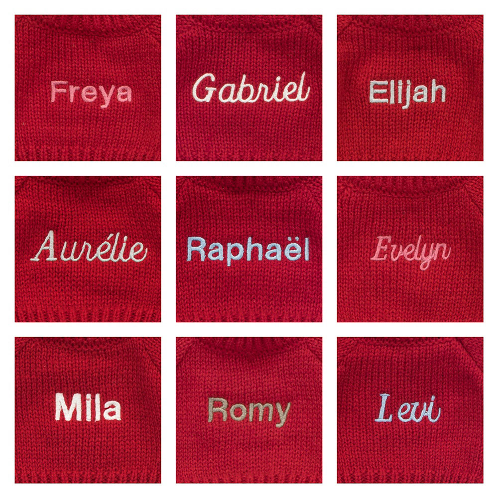Bashful Fox Cub with Personalized Red Jumper