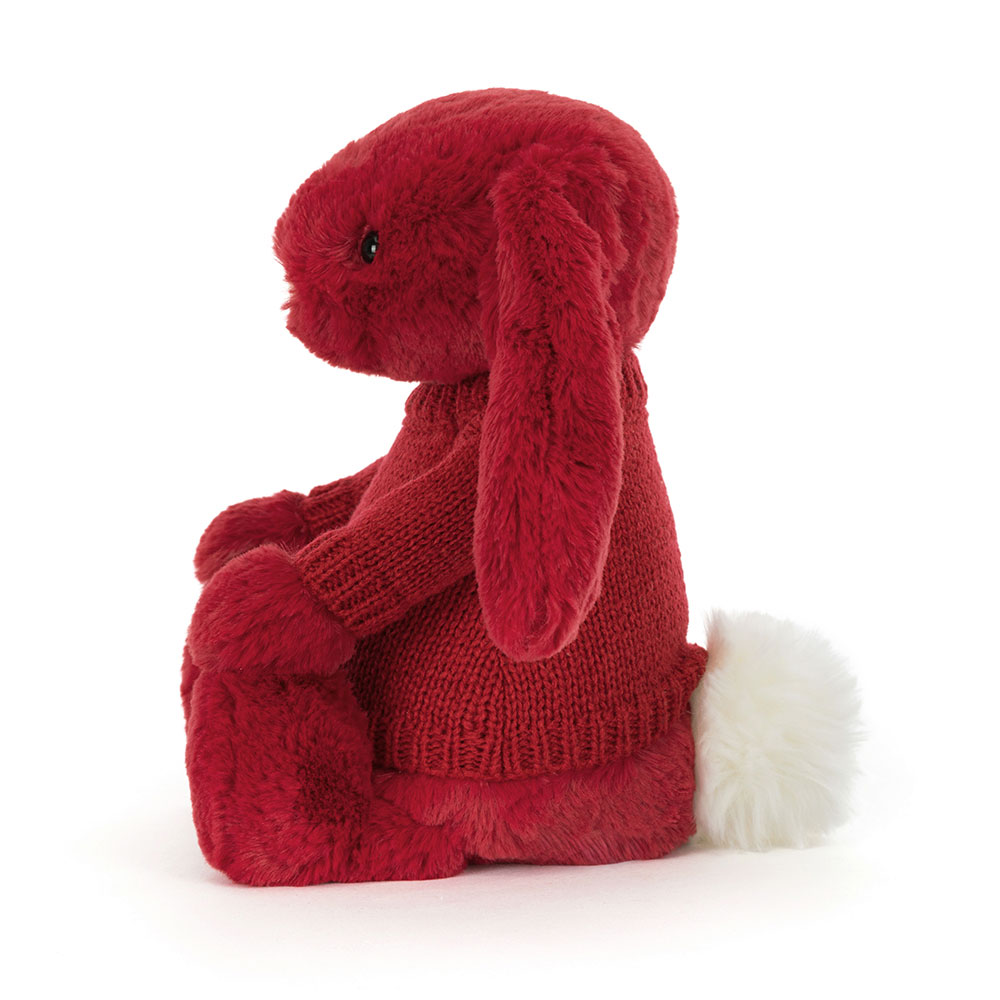 Bashful Luxe Bunny Scarlett with Personalized Red Jumper