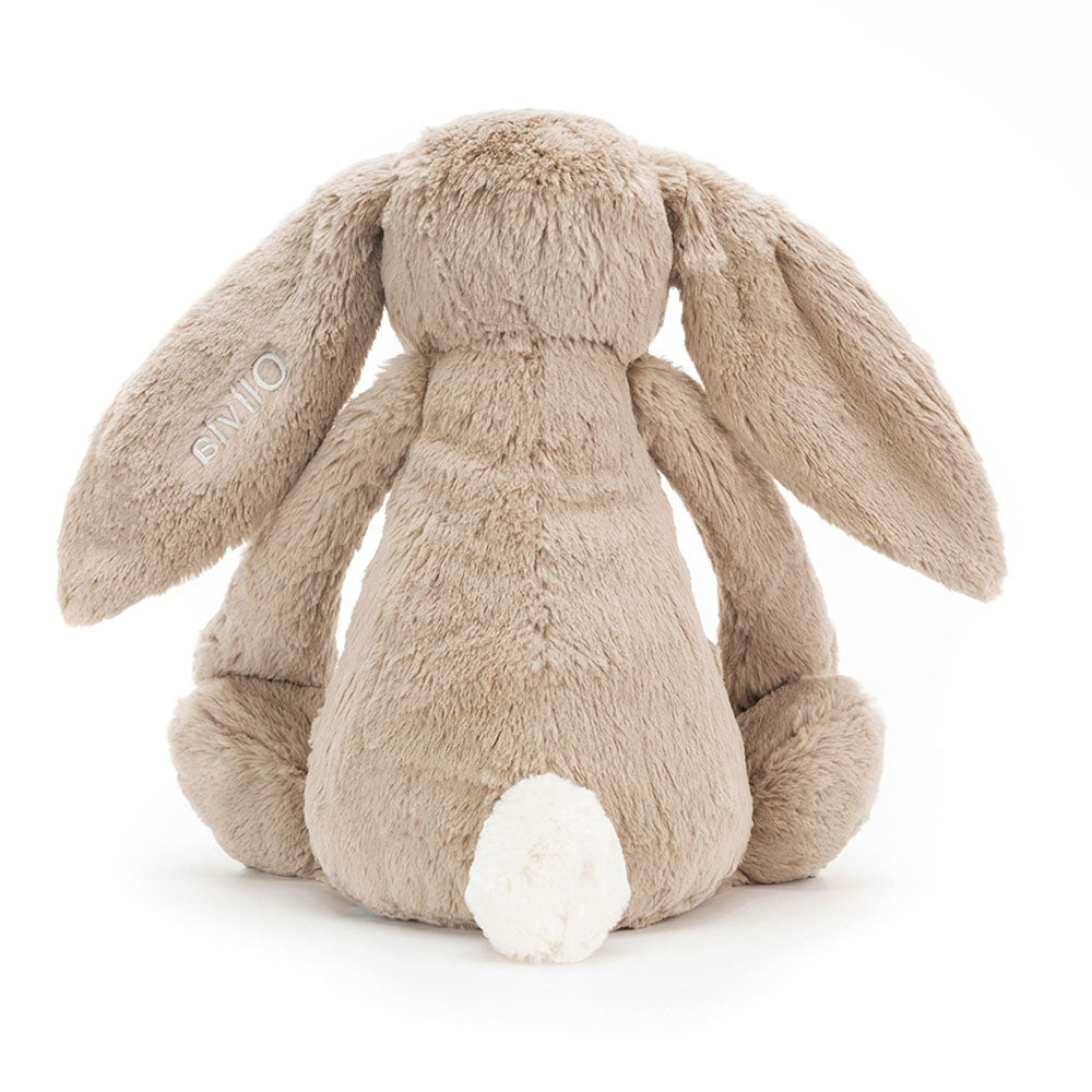 Personalized Bashful Beige Bunny Huge
