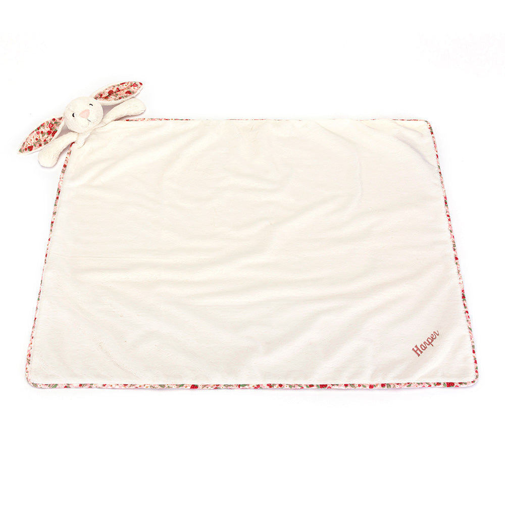 Personalized Blossom Cream Bunny 'Berry' Blankie