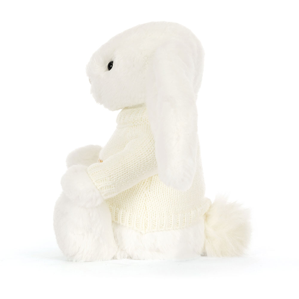 Bashful Luxe Bunny Luna with Personalized Cream Jumper