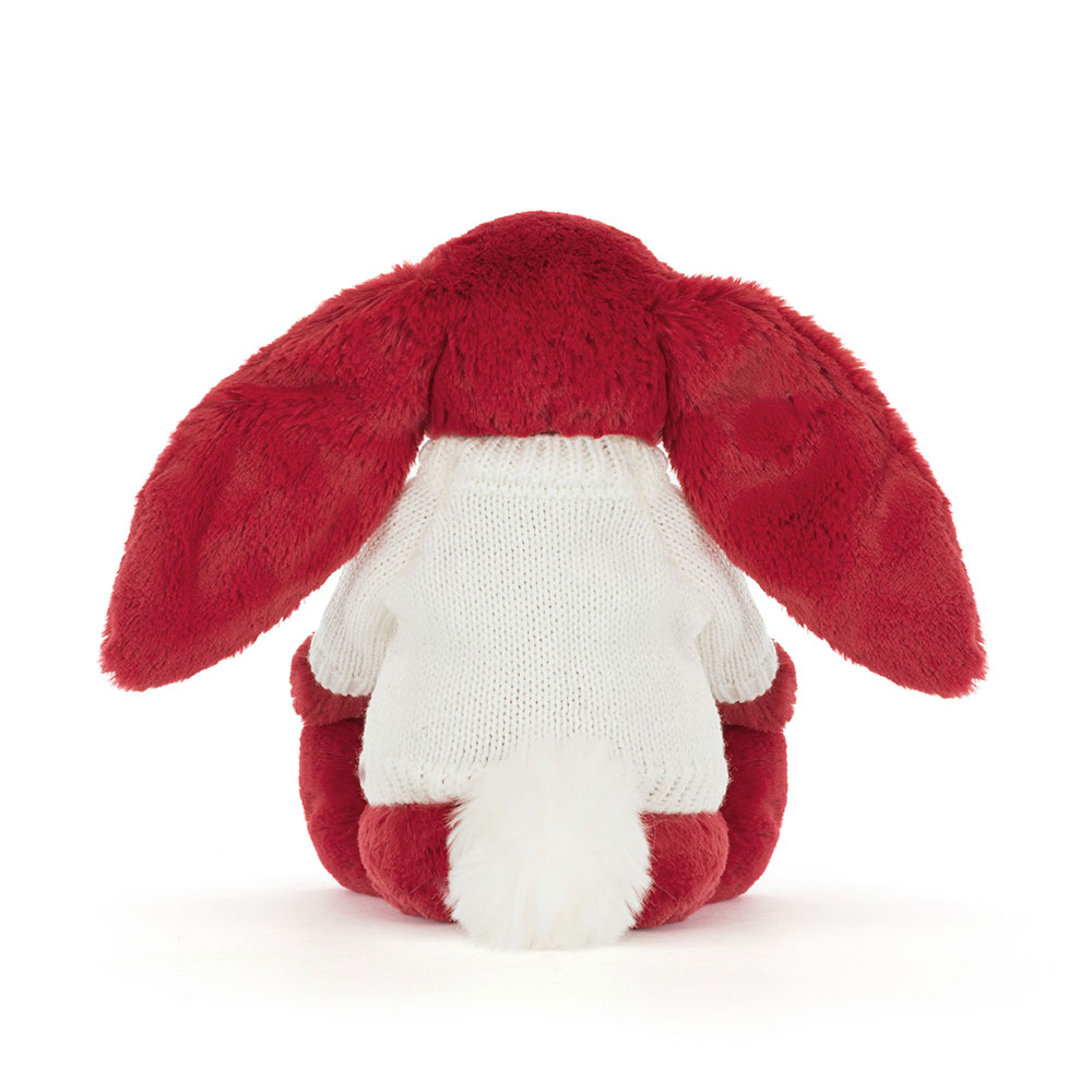 Bashful Luxe Bunny Scarlett with Personalized Cream Jumper