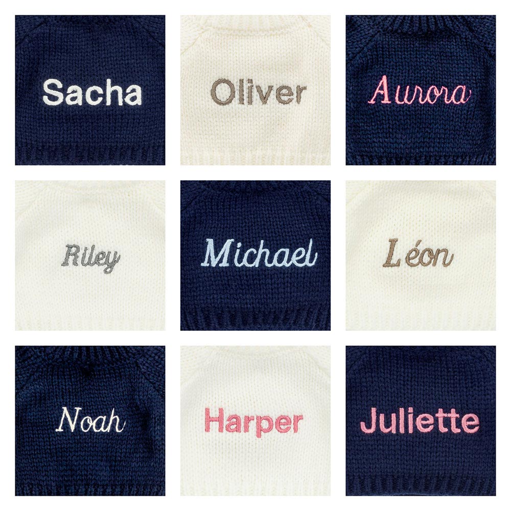 Bashful Kitten with Personalized Navy Jumper
