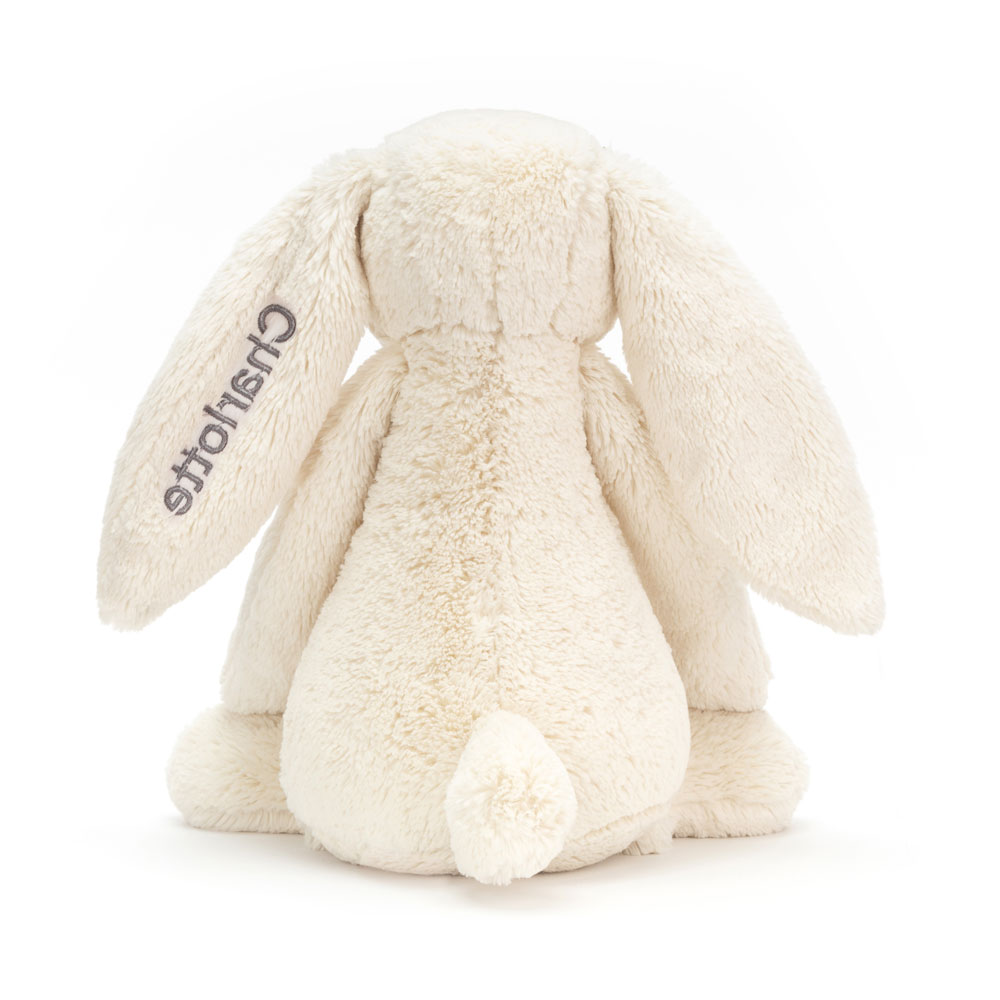 Personalized Bashful Cream Bunny Huge