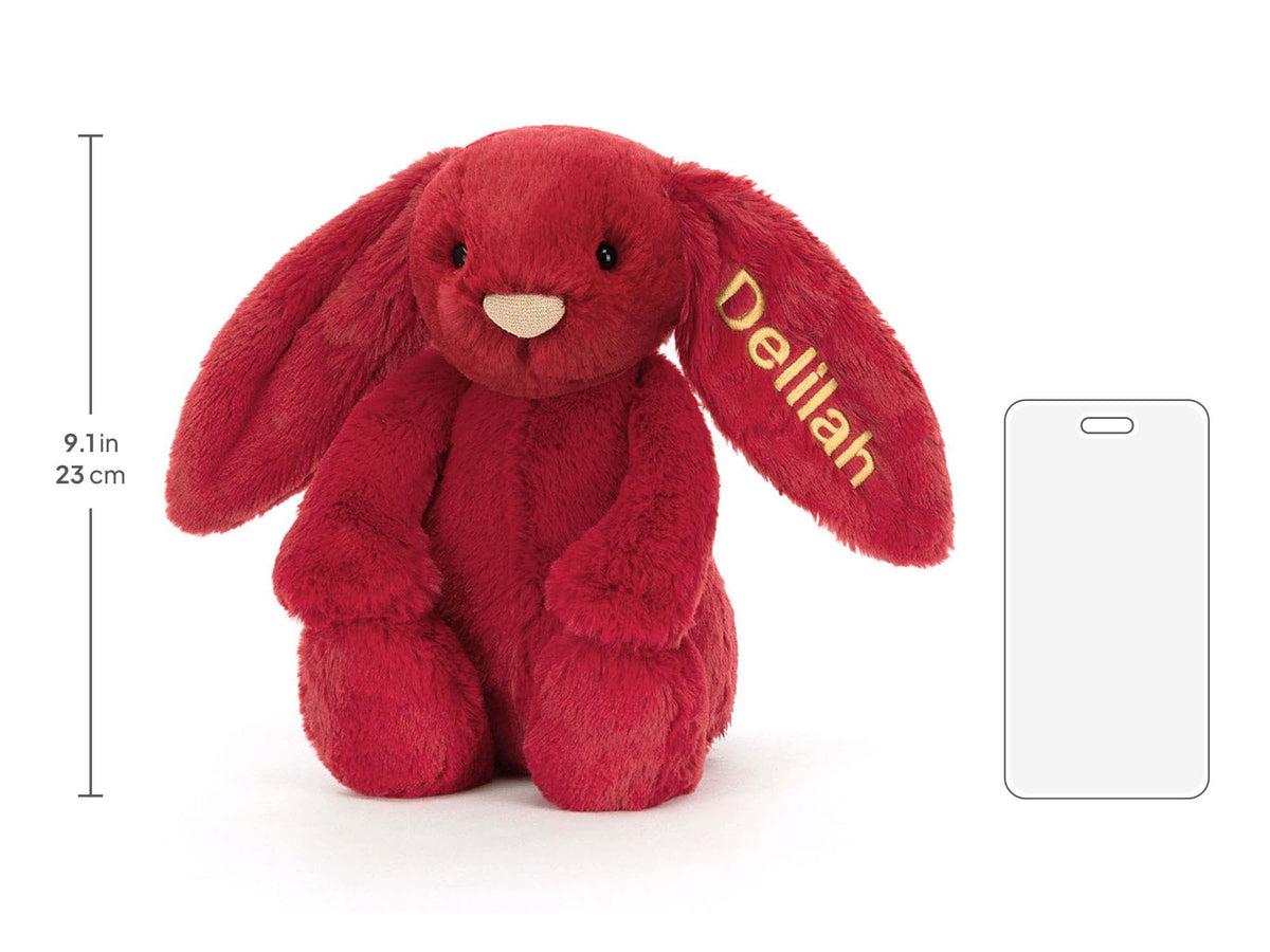 Personalized Bashful Luxe Bunny Scarlett Medium