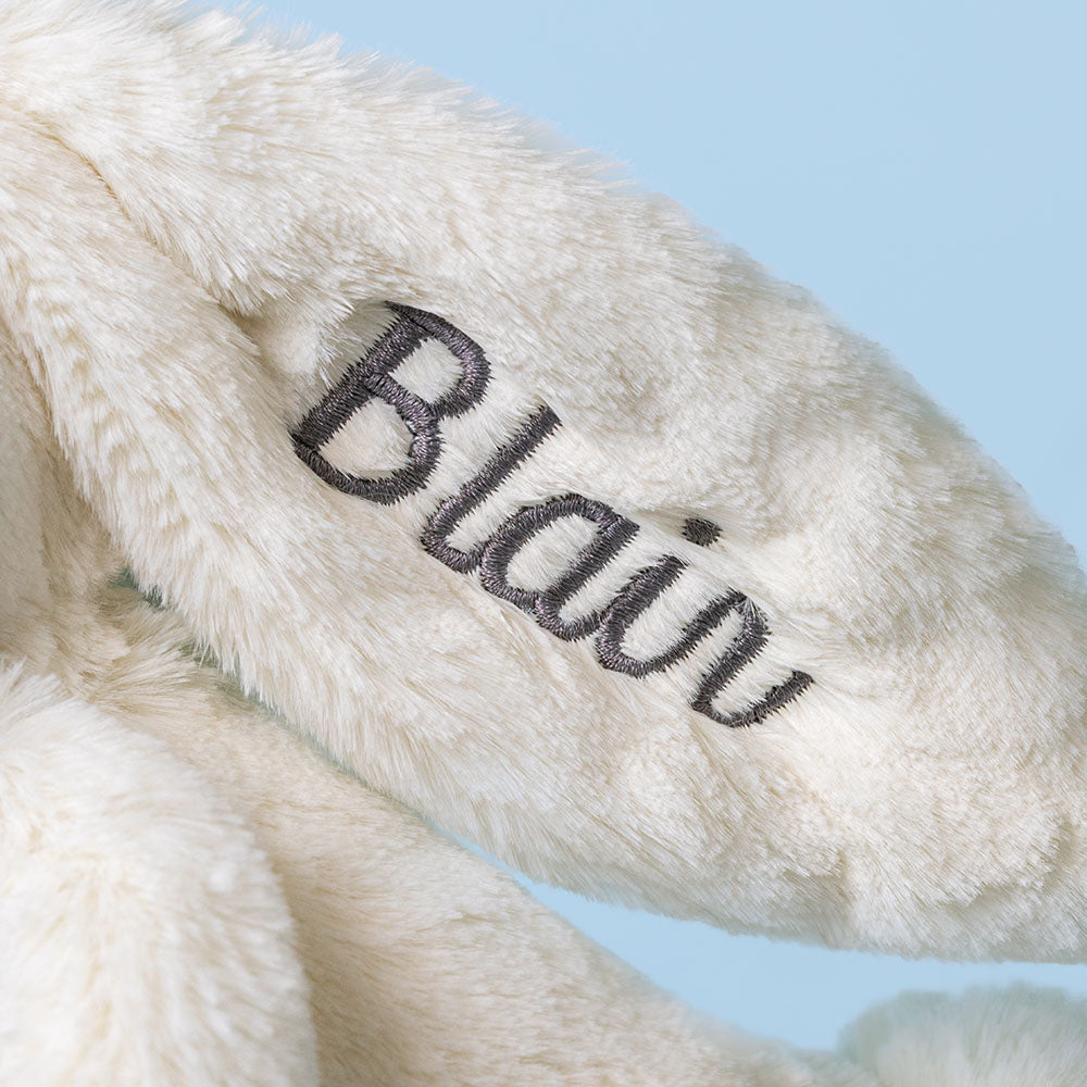 Personalized Cream Bunny with Plant